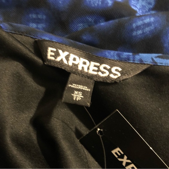 NWT Express Blue Pattern Tank Mini Dress Small - Picture 2 of 5